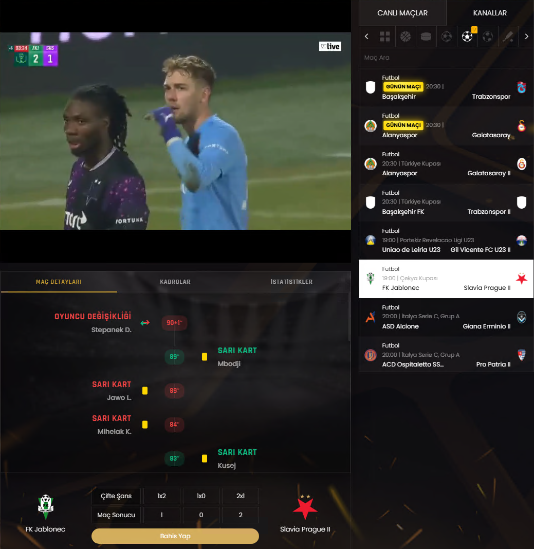 Safir Theme - Live Match